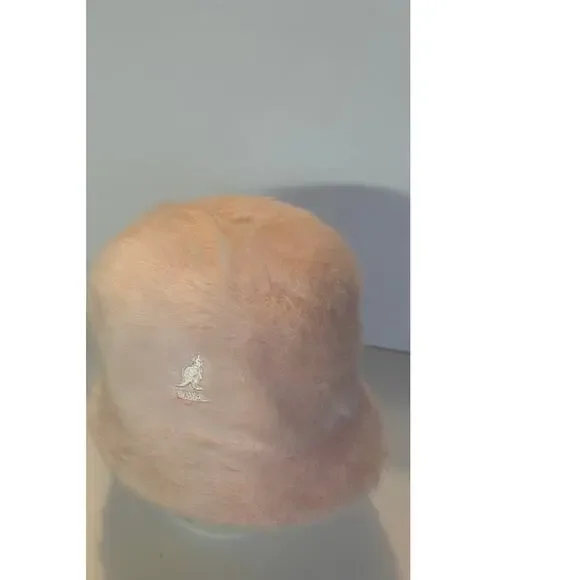 Kangol Furgora Bin Bucket Hat MED Soft Pink Fuzzy HipHop Streetwear - Picture 2 of 6